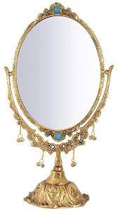 vanity mirror with stand gold