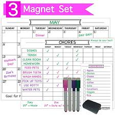 Chore Chart Dry Erase Calendar And To Do List Magnetic Command Center Perfect For Kids Teens And Adults