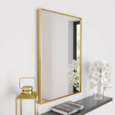 Glass Mirror Gold Frame Wall Mounted