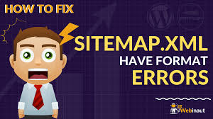 fix sitemap file has format errors