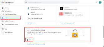 How to enable less secure apps in gmail account. How To Allow Less Secure Apps To Access Your G Mail Account Reolink Support
