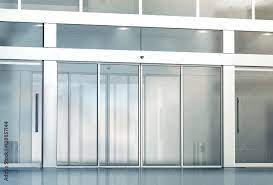 Blank Sliding Glass Doors Entrance