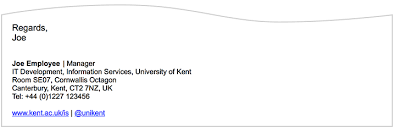 Email Signature University Of Kent