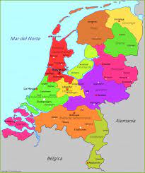 Situado en europa, con zonas como holanda, y cuya capital es amsterdam. Mapa De Paises Bajos Annamapa Com
