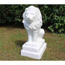 white marble lion statue for exterior