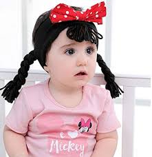 All headbands hair accessories hair accessories: Lujuny Funny Fake Braid Headband For Kids Cute Bowknot Faux Knitted Hair Hairband For Girls Boys Aged 3 8 Yrs Black Buy Online At Best Price In Uae Amazon Ae
