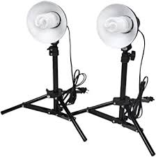 Amazon Com Cowboystudio Photography Table Top Photo Studio Lighting Kit 2 Light Kit Photographic Lighting Camera Photo