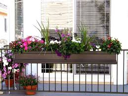railing flower boxes balcony planters