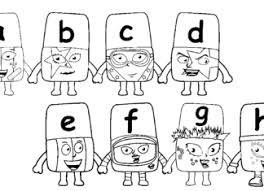 alphablocks coloring pages to print and