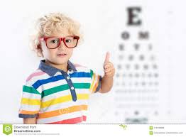 Child At Eye Sight Test Kid At Optitian Eyewear For Kids