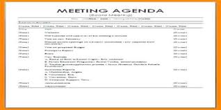 Sample Formal Meeting Agenda Format Assignment Point