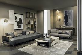 Grey Leather Sectionals