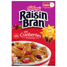 raisin bran cereal with cranberries
