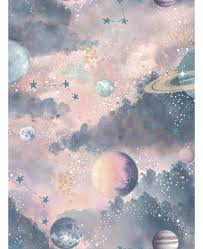 glitter planets wallpaper pink multi