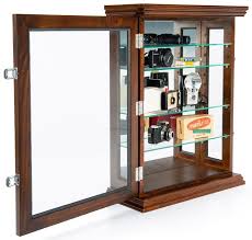 Wall Curio Cabinet Tempered Glass Shelves