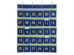 Hipiwe Numbered Classroom Organizer Pocket Chart For Cell
