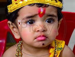 image of cute indian kid dressed up as