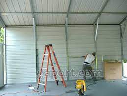 Steel Garage During Construction