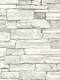 Stacked Stone Arctic Grey Wallpaper