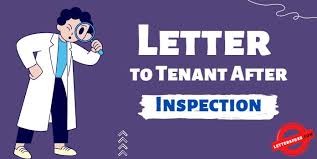 simple letter to tenant after inspection