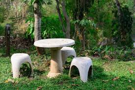 Garden Seat Of Stone Or Stone Table