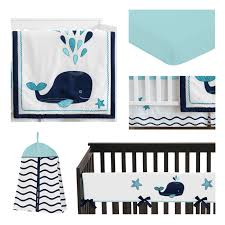 Whale Collection 5 Piece Crib Bedding