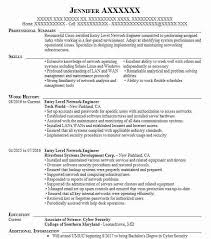Network systems administrator resume template. Entry Level Network Engineer Resume Example Livecareer