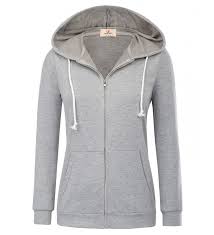 Women Lightweight Thin Zip Up Hoodie Jacket With Plus Claf0254 Grey Co18807sa58
