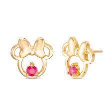 minnie mouse ruby stud earrings