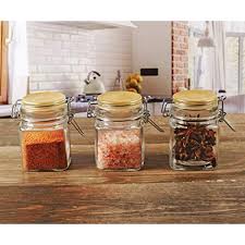 Square Glass Spice Jar