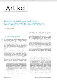 PDF) Beheersing van legaal particulier (vuur)wapenbezit: de  voorgeschiedenis, Tijdschrift voor Bijzonder Strafrecht & Handhaving