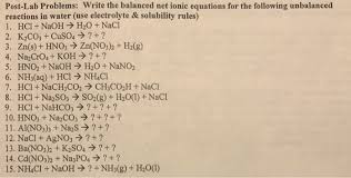 Solved Post Lab Problems Write The