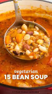 vegetarian bean soup with 15 beans