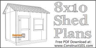 Diy 8x10 Gable Shed Building Plans