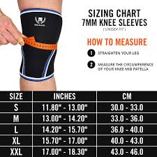 Details About Mava Sports Pair Of Knee Compression Sleeves Neoprene 7mm For Men Women For