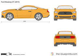 ford mustang gt vector drawing
