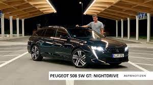 Der innenraum des neuen peugeot 508 sw hybrid gt verfügt über. Peugeot 508 Sw Gt 2019 Autobahn Und Night Vision Im Review Test Fahrbericht Youtube
