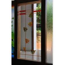 Glass Printed Wooden Glass Door