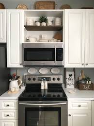 Wall cabinets are 12 to 18 inches deep and are installed above the counters and stove. New Microwave Shelf Cabinet Kitchen Remodel Kitchen Renovation Kitchen Cabinets