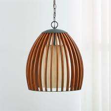 Kennedy Wood Pendant Light Crate And Barrel