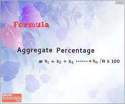 how to calculate aggregate percene