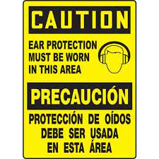 ear protection required osha caution