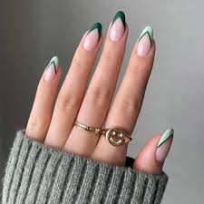 15 green french manicure ideas you ll love