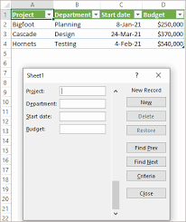 Data Entry Form In Excel