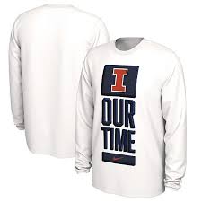 Browse all of our illinois. Men S Nike White Illinois Fighting Illini Basketball Our Time Bench Legend Performance Long Sleeve T Shirt