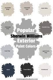 popular sherwin williams exterior paint