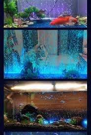 HATELI】 （ 1W ） Đèn Hồ Cá, Đèn LED Bể Cá 7 Màu Thay Đổi Bát Cá, Đèn Chìm Đèn  Bong Bóng Khí 15CM