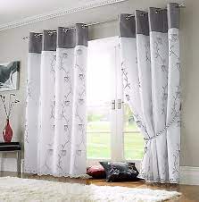 lined voile ring top eyelet curtains