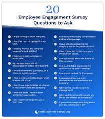 20 employee enement survey questions