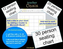 Printable Seating Charts And Editable Seating Charts Templates